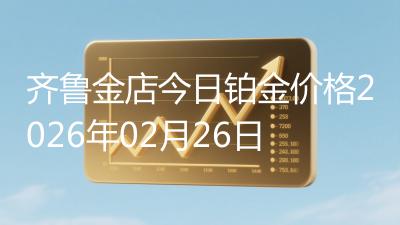 齐鲁金店今日铂金价格2026年02月26日