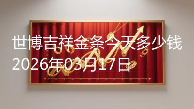 世博吉祥金条今天多少钱2026年03月17日