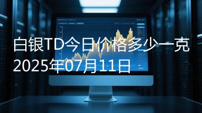白银TD今日价格多少一克2025年07月11日