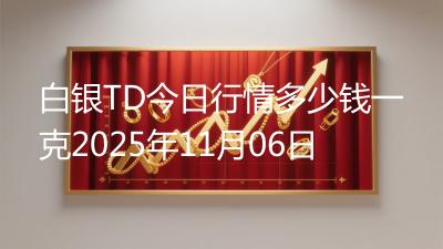 白银TD今日行情多少钱一克2025年11月06日