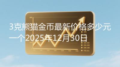 3克熊猫金币最新价格多少元一个2025年12月30日