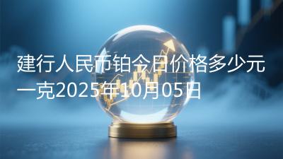 建行人民币铂今日价格多少元一克2025年10月05日