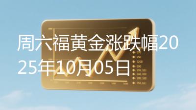 周六福黄金涨跌幅2025年10月05日
