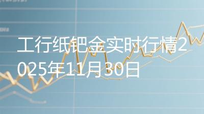 工行纸钯金实时行情2025年11月30日