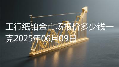 工行纸铂金市场报价多少钱一克2025年06月09日