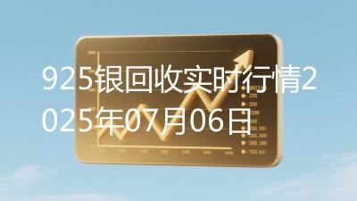 925银回收实时行情2025年07月06日