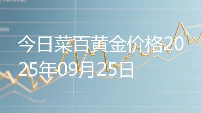 今日菜百黄金价格2025年09月25日