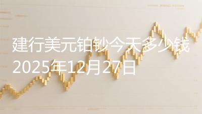 建行美元铂钞今天多少钱2025年12月27日