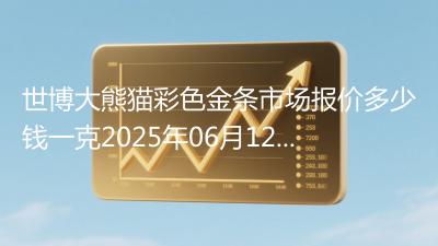 世博大熊猫彩色金条市场报价多少钱一克2025年06月12日