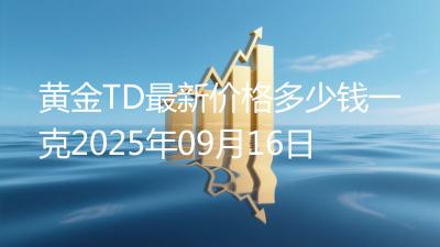 黄金TD最新价格多少钱一克2025年09月16日