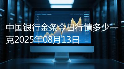 中国银行金条今日行情多少一克2025年08月13日