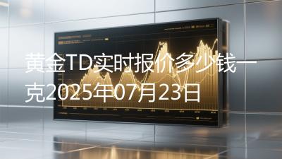 黄金TD实时报价多少钱一克2025年07月23日