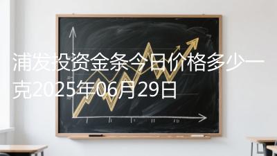 浦发投资金条今日价格多少一克2025年06月29日