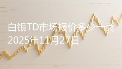 白银TD市场报价多少一克2025年11月27日