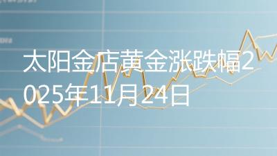 太阳金店黄金涨跌幅2025年11月24日