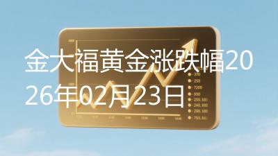 金大福黄金涨跌幅2026年02月23日