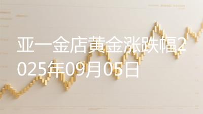 亚一金店黄金涨跌幅2025年09月05日