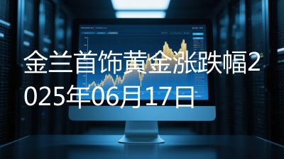 金兰首饰黄金涨跌幅2025年06月17日