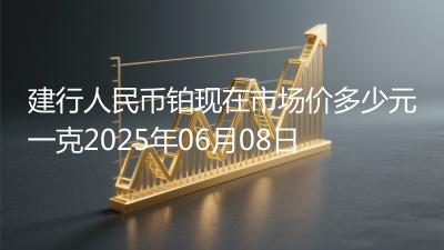 建行人民币铂现在市场价多少元一克2025年06月08日