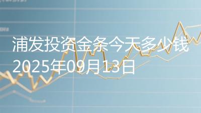 浦发投资金条今天多少钱2025年09月13日
