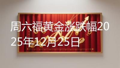 周六福黄金涨跌幅2025年12月25日