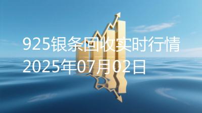 925银条回收实时行情2025年07月02日