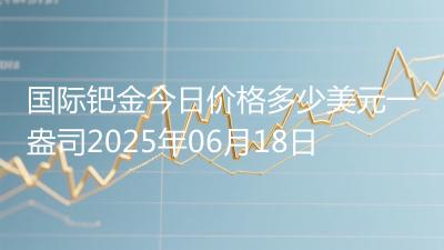 国际钯金今日价格多少美元一盎司2025年06月18日