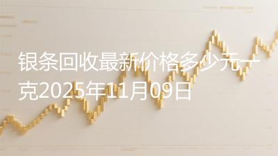银条回收最新价格多少元一克2025年11月09日