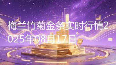 梅兰竹菊金条实时行情2025年08月17日