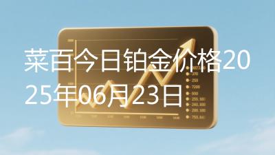 菜百今日铂金价格2025年06月23日