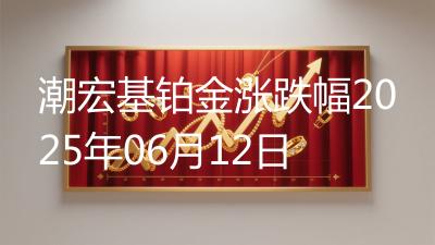 潮宏基铂金涨跌幅2025年06月12日