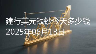 建行美元银钞今天多少钱2025年06月13日