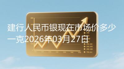建行人民币银现在市场价多少一克2026年03月27日