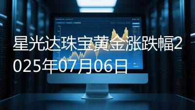 星光达珠宝黄金涨跌幅2025年07月06日