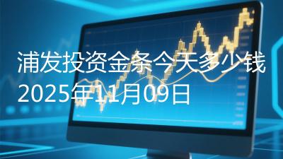 浦发投资金条今天多少钱2025年11月09日