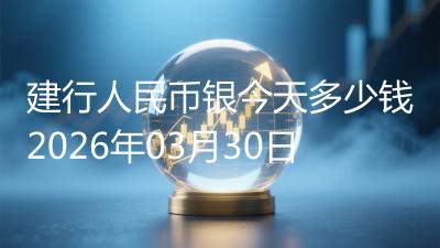 建行人民币银今天多少钱2026年03月30日