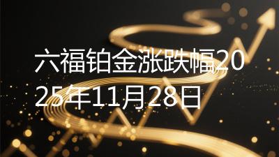 六福铂金涨跌幅2025年11月28日