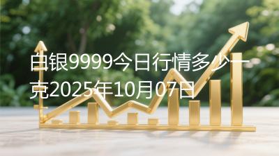 白银9999今日行情多少一克2025年10月07日