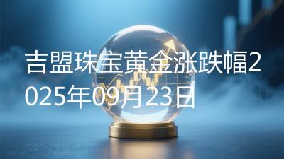 吉盟珠宝黄金涨跌幅2025年09月23日