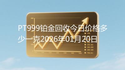 PT999铂金回收今日价格多少一克2026年01月20日
