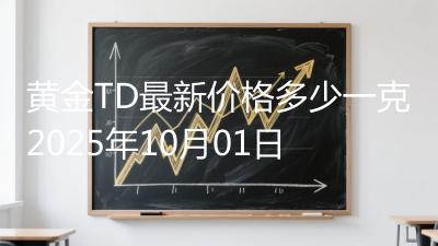 黄金TD最新价格多少一克2025年10月01日