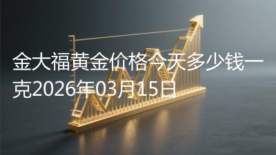 金大福黄金价格今天多少钱一克2026年03月15日