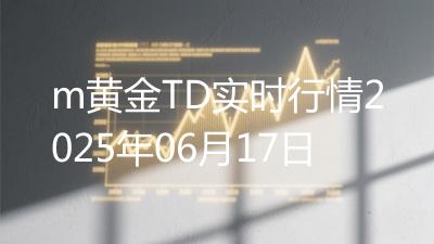 m黄金TD实时行情2025年06月17日