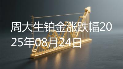 周大生铂金涨跌幅2025年08月24日