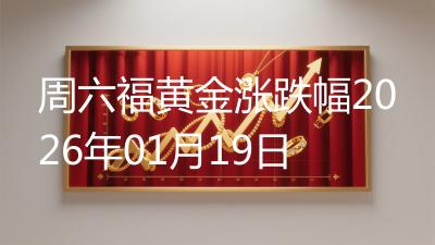 周六福黄金涨跌幅2026年01月19日