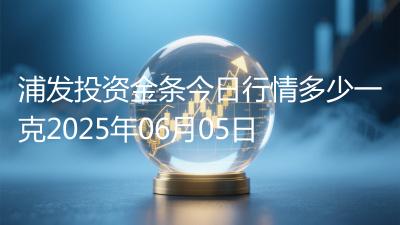 浦发投资金条今日行情多少一克2025年06月05日
