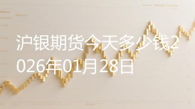 沪银期货今天多少钱2026年01月28日