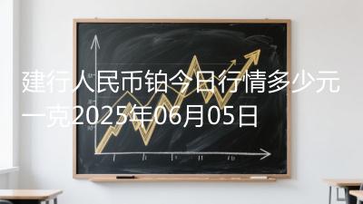 建行人民币铂今日行情多少元一克2025年06月05日
