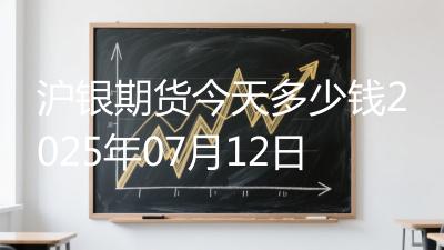 沪银期货今天多少钱2025年07月12日