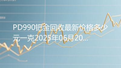 PD990钯金回收最新价格多少元一克2025年06月20日